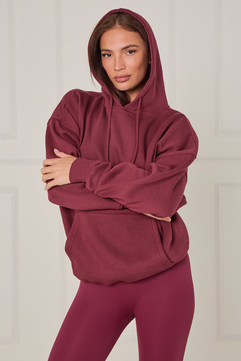 Oversized Plain Fleeced Hoodie - Kaya
