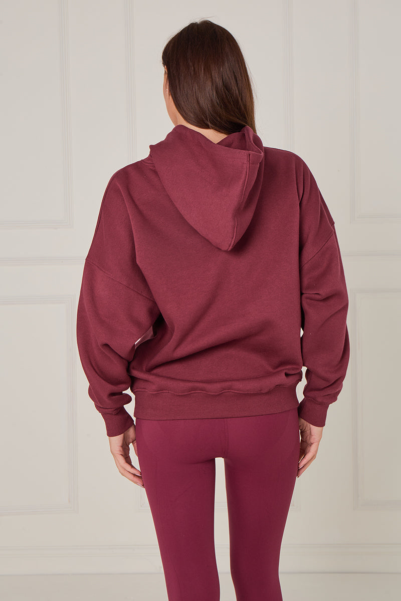 Oversized Plain Fleeced Hoodie - Kaya