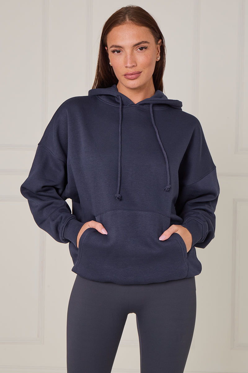 Oversized Plain Fleeced Hoodie - Kaya