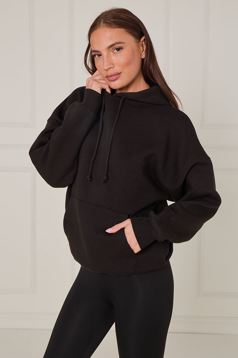 Oversized Plain Fleeced Hoodie - Kaya