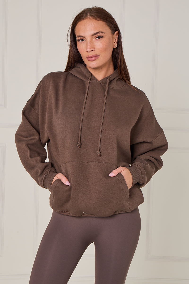 Oversized Plain Fleeced Hoodie - Kaya