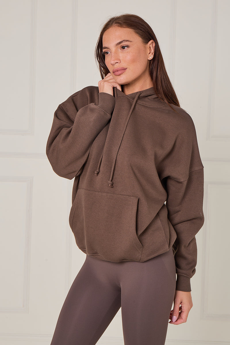 Oversized Plain Fleeced Hoodie - Kaya