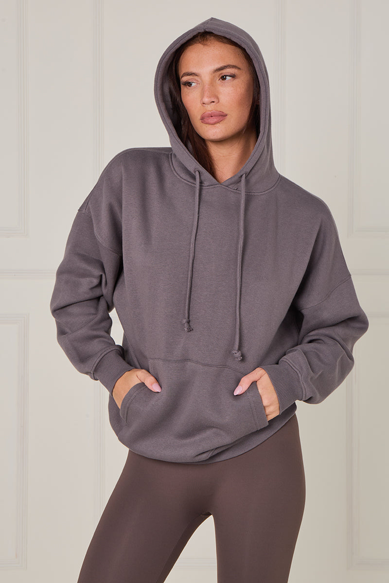 Oversized Plain Fleeced Hoodie - Kaya