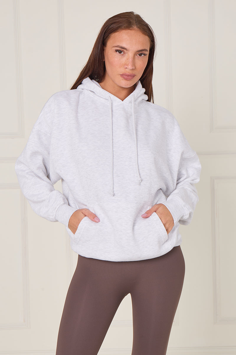 Oversized Plain Fleeced Hoodie - Kaya