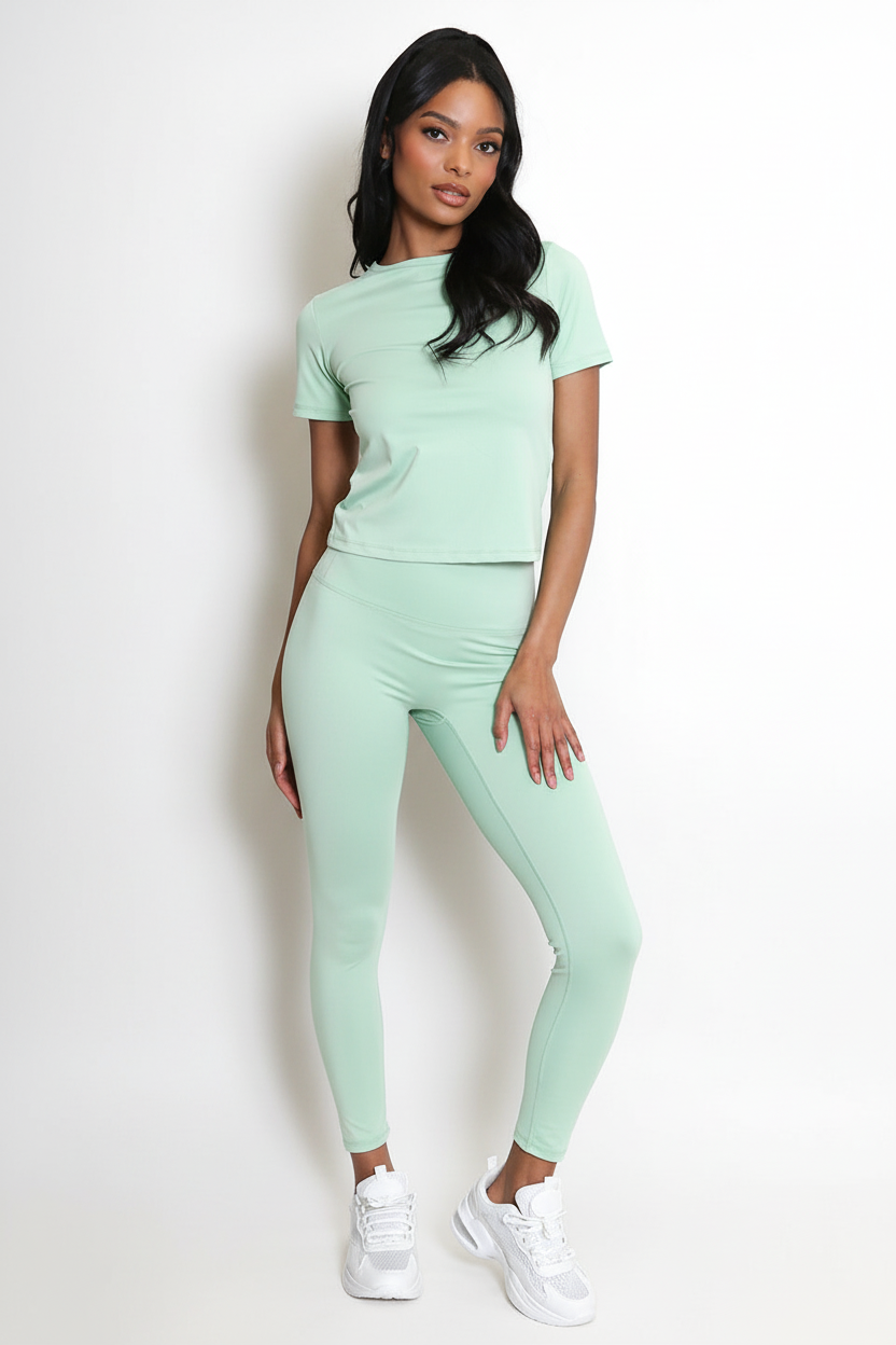 Athleisure T-shirt And Leggings Set - Oakley