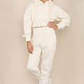 Kids Crop Hooded Loungewear Set - Valentina - Storm Desire
