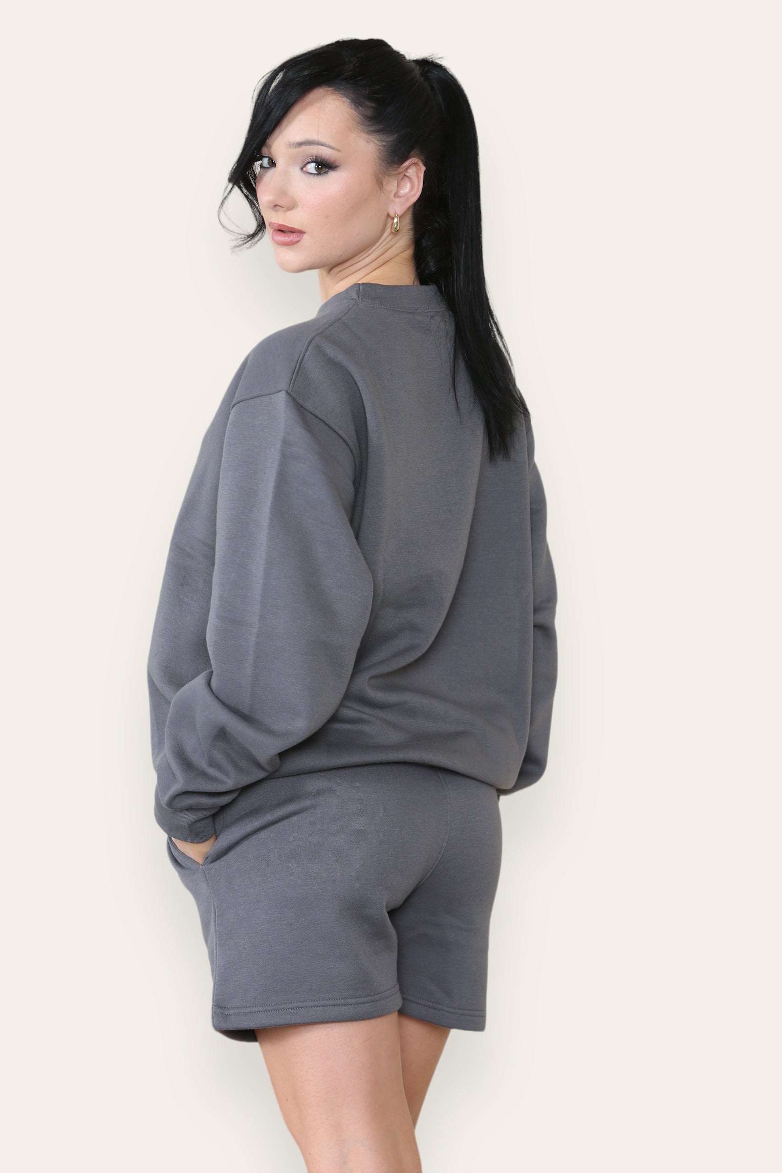 Los Angeles Sweatshirt & Shorts Set - Maci - Storm Desire