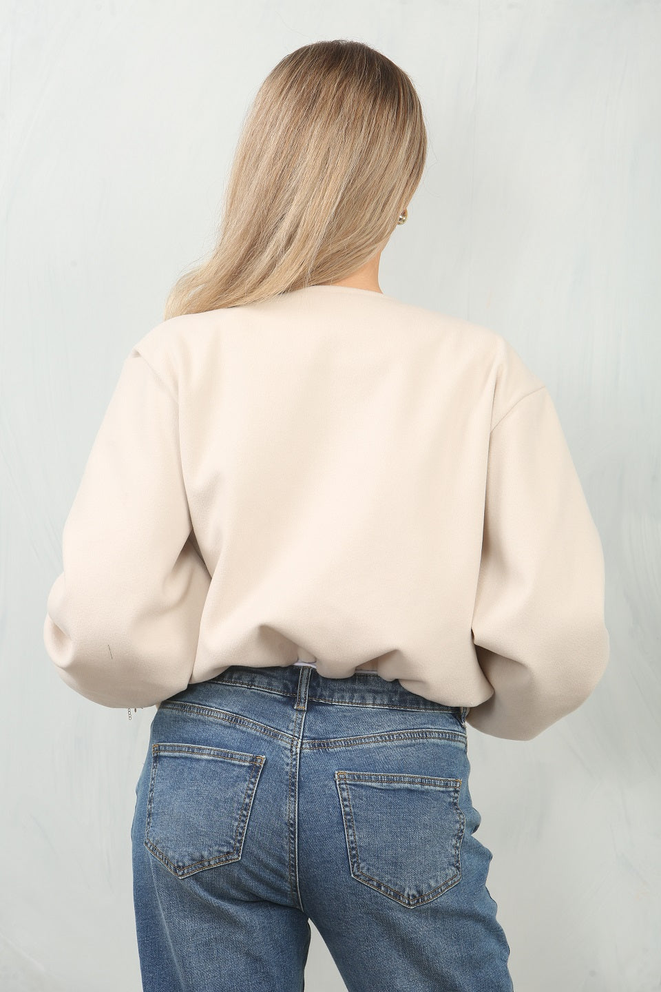 Kids Bubble Hem Silver Zip Bomber Jacket - Violeta