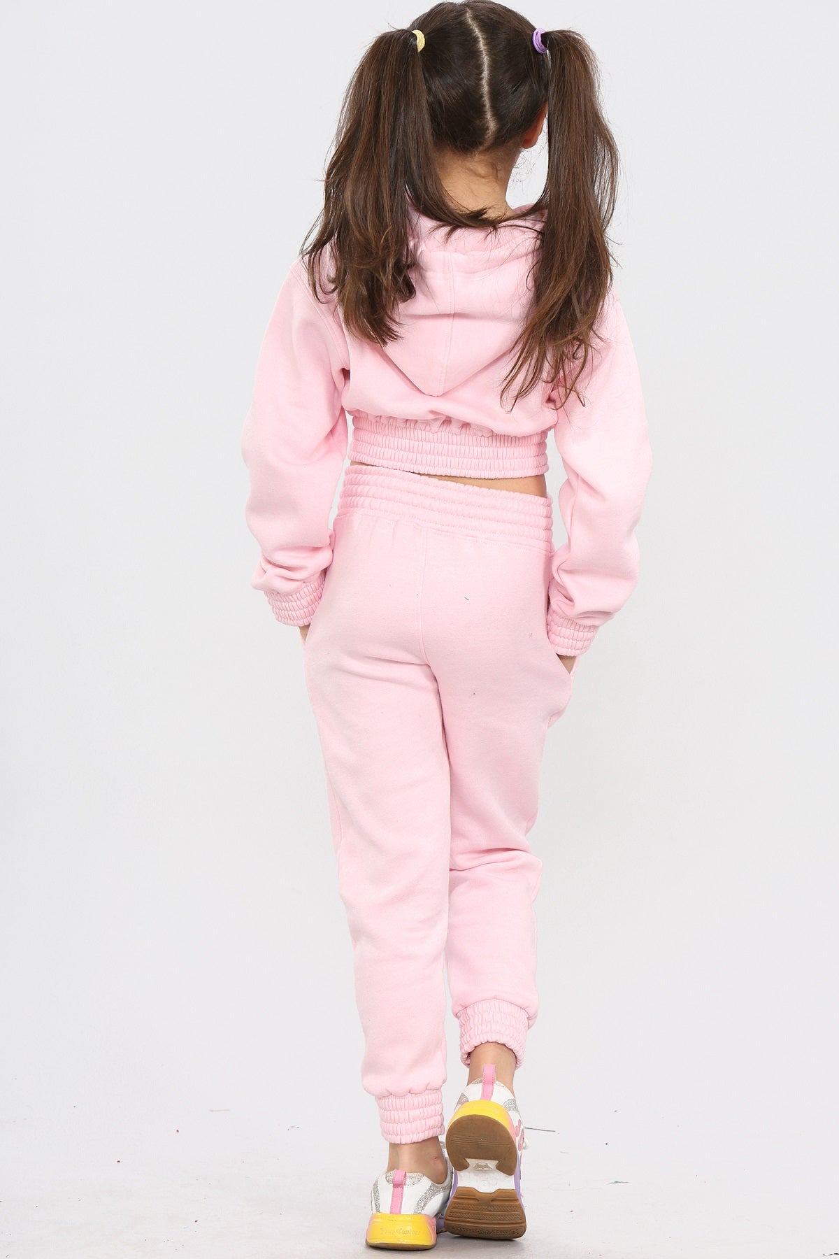 Kids Crop Hooded Loungewear Set - Valentina - Storm Desire