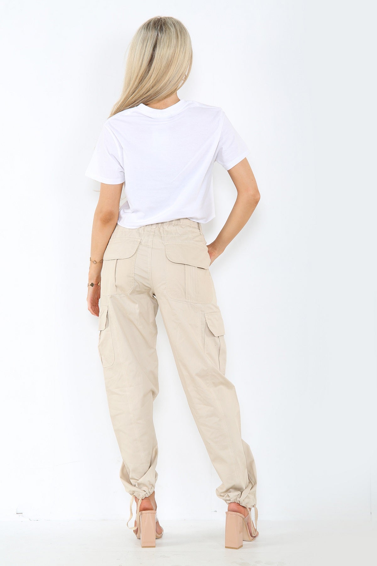 Beige Baggy Cargo Trousers - Zara – Storm Desire