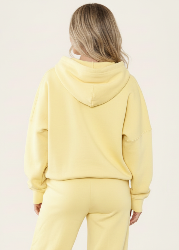 Bomber Style Oversize Fleece Zipper & Jogger Set - Sara