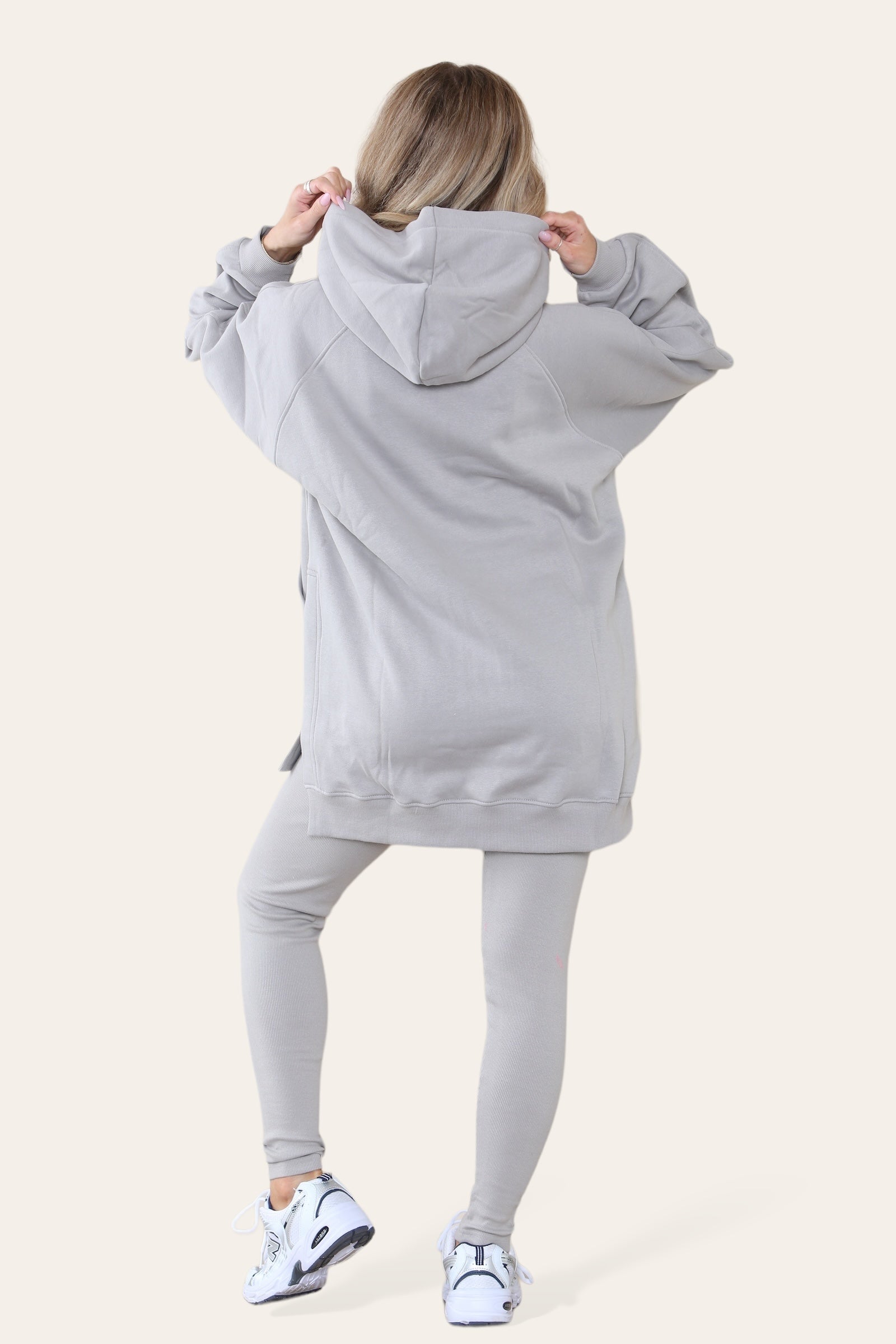 Oversized Split Sides Hoodie & Ribbed Leggings Co-ord - Shelly - Storm Desire