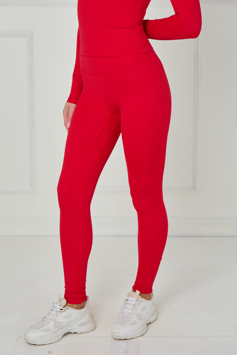 Full Sleeve Athleisure T-shirt And Leggings Set - Lauren