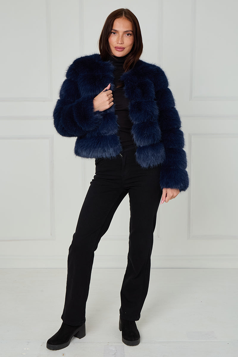 New Colours Super Soft Faux Fur Jacket - Salma