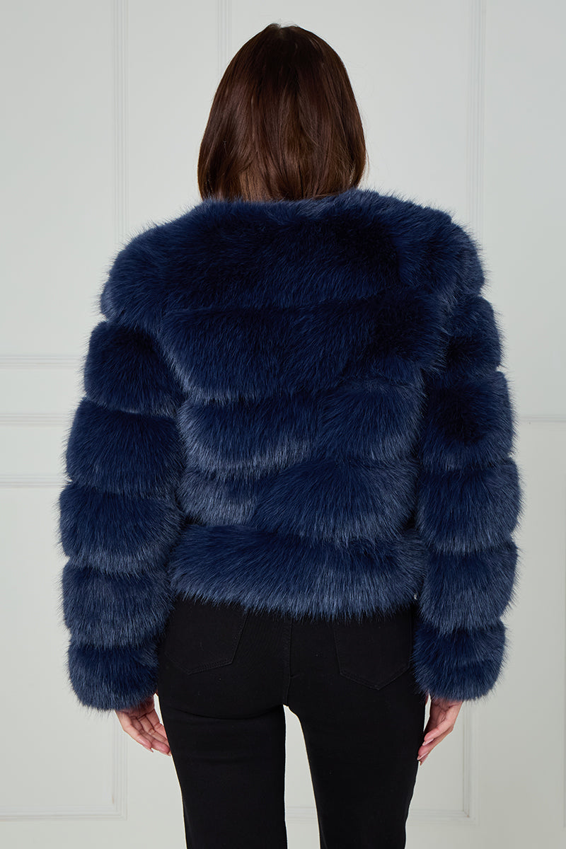 New Colours Super Soft Faux Fur Jacket - Salma