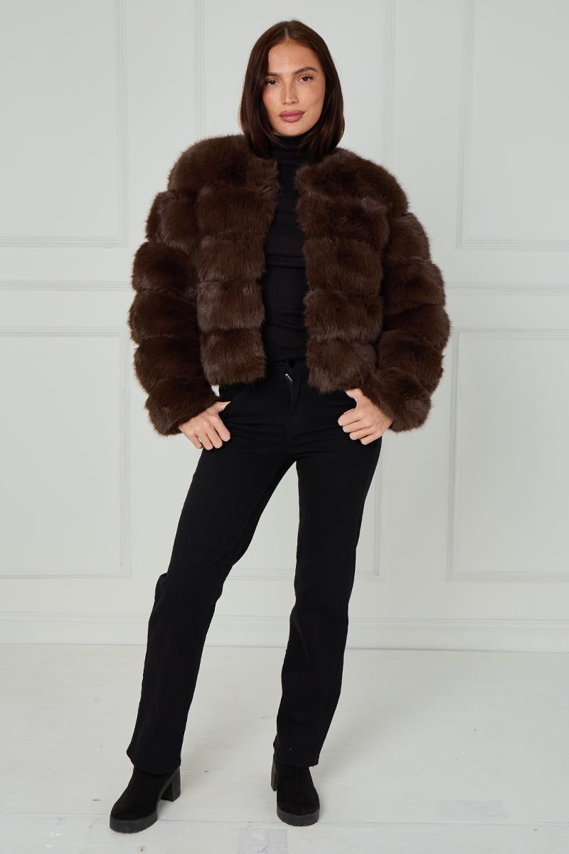 New Colours Super Soft Faux Fur Jacket - Salma