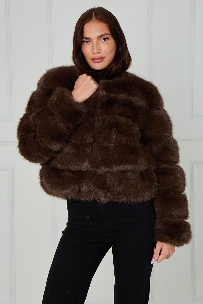 New Colours Super Soft Faux Fur Jacket - Salma