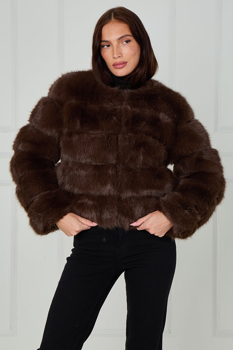 New Colours Super Soft Faux Fur Jacket - Salma