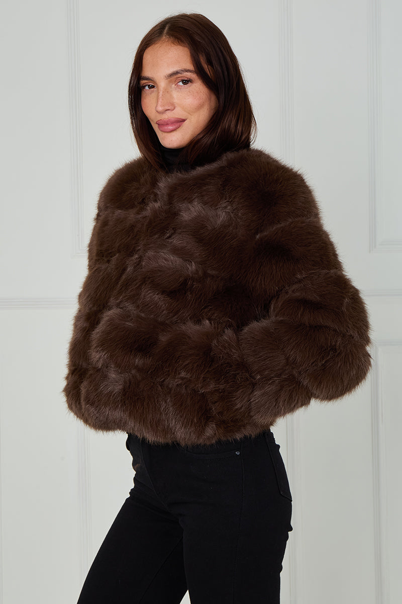 New Colours Super Soft Faux Fur Jacket - Salma