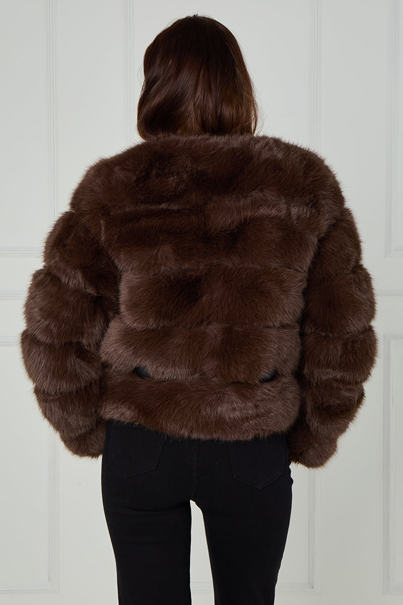 New Colours Super Soft Faux Fur Jacket - Salma