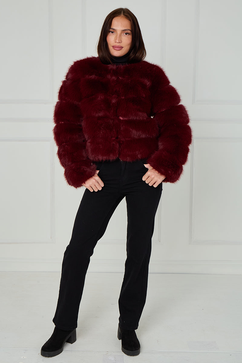 New Colours Super Soft Faux Fur Jacket - Salma