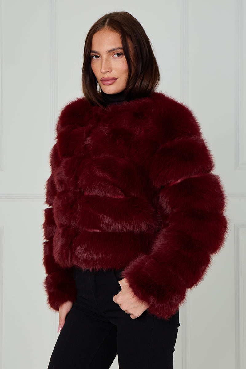 New Colours Super Soft Faux Fur Jacket - Salma