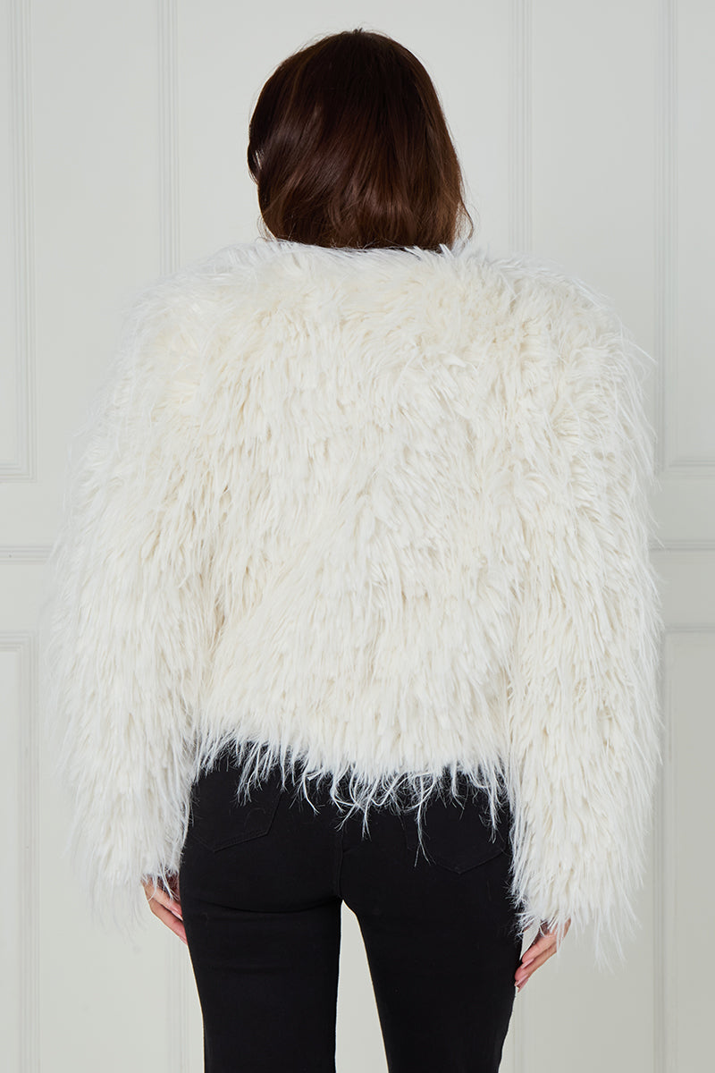 Long Hair Shaggy Fur Coat - Naya