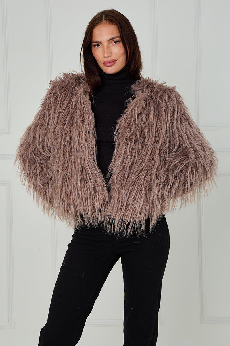 Long Hair Shaggy Fur Coat - Naya