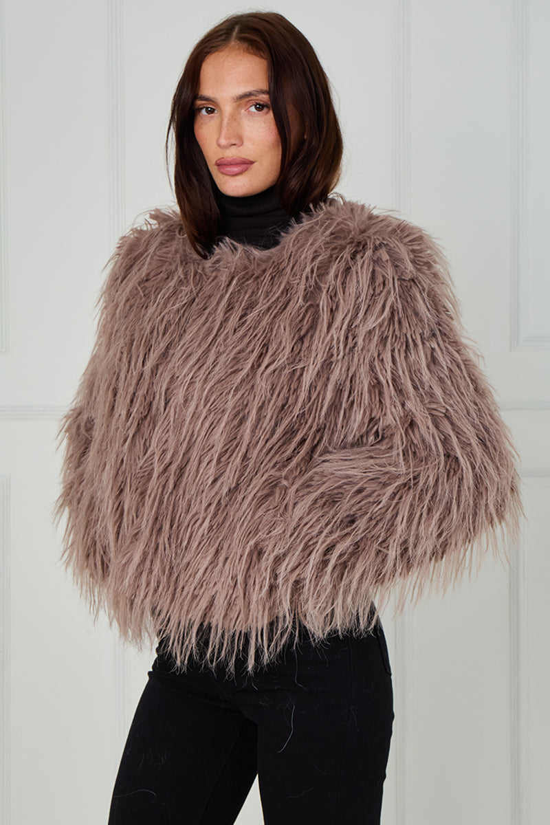 Long Hair Shaggy Fur Coat - Naya