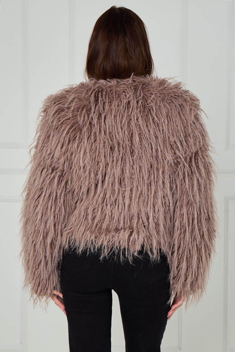 Long Hair Shaggy Fur Coat - Naya
