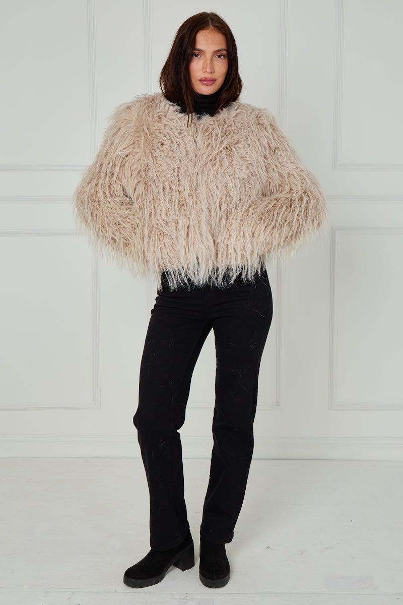 Long Hair Shaggy Fur Coat - Naya
