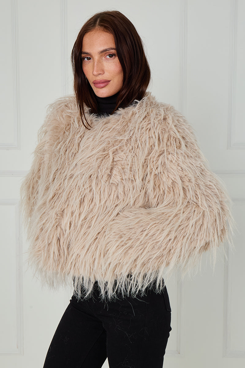 Long Hair Shaggy Fur Coat - Naya