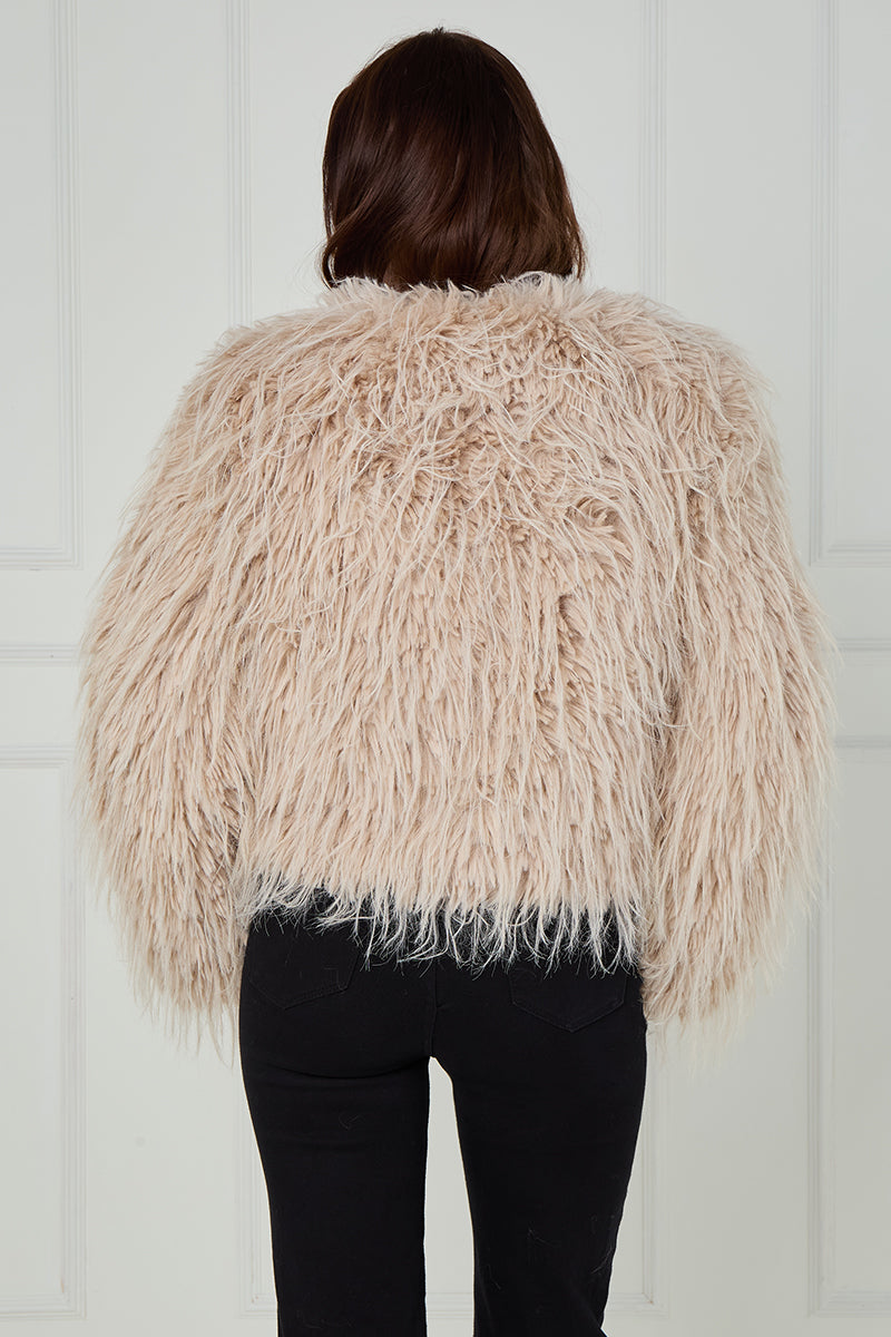 Long Hair Shaggy Fur Coat - Naya