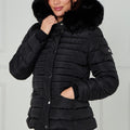 New Padded Faux Fur Hood Puffer Jacket - Giovanna