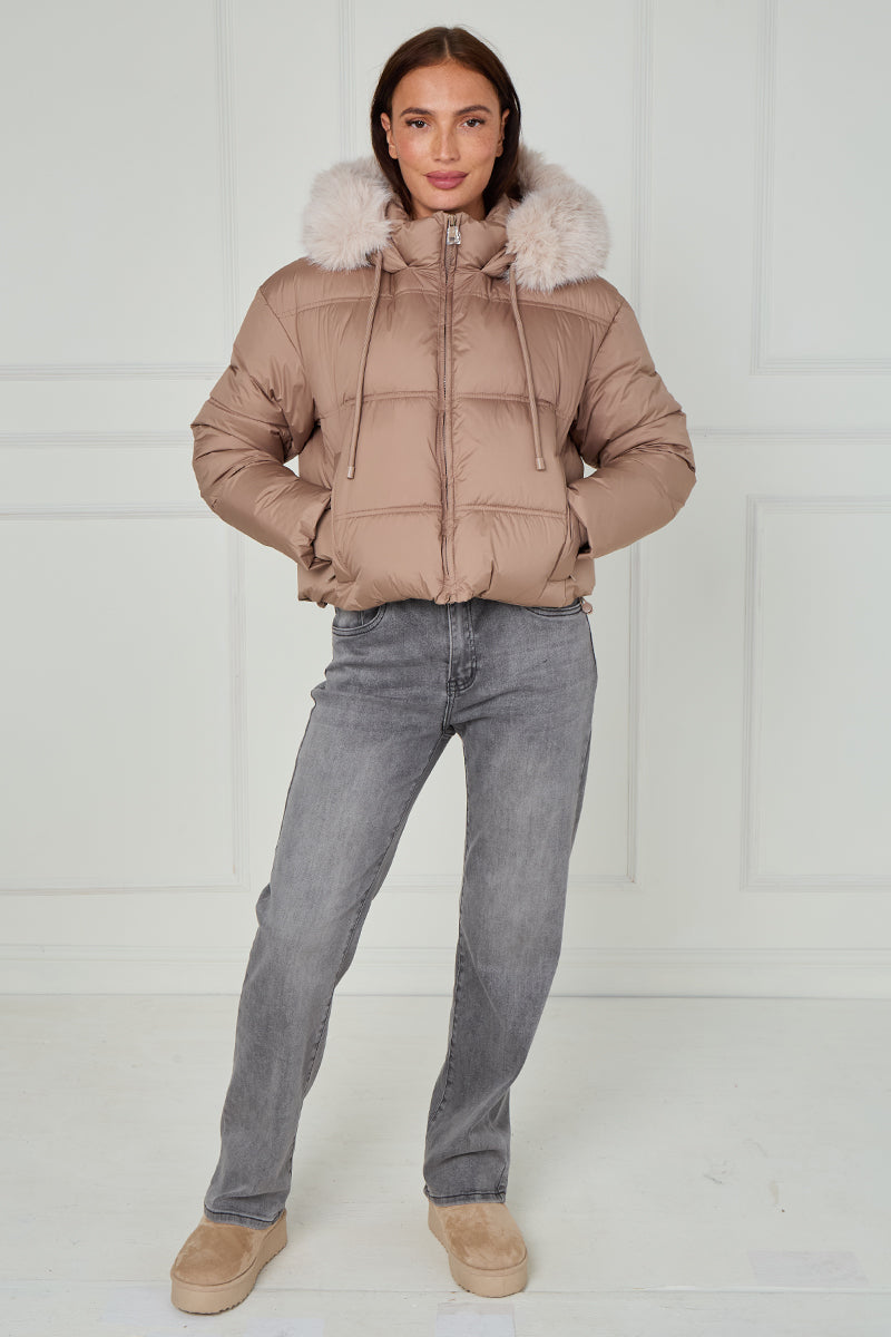 Faux Fur Hood Puffer Jacket - Ensley