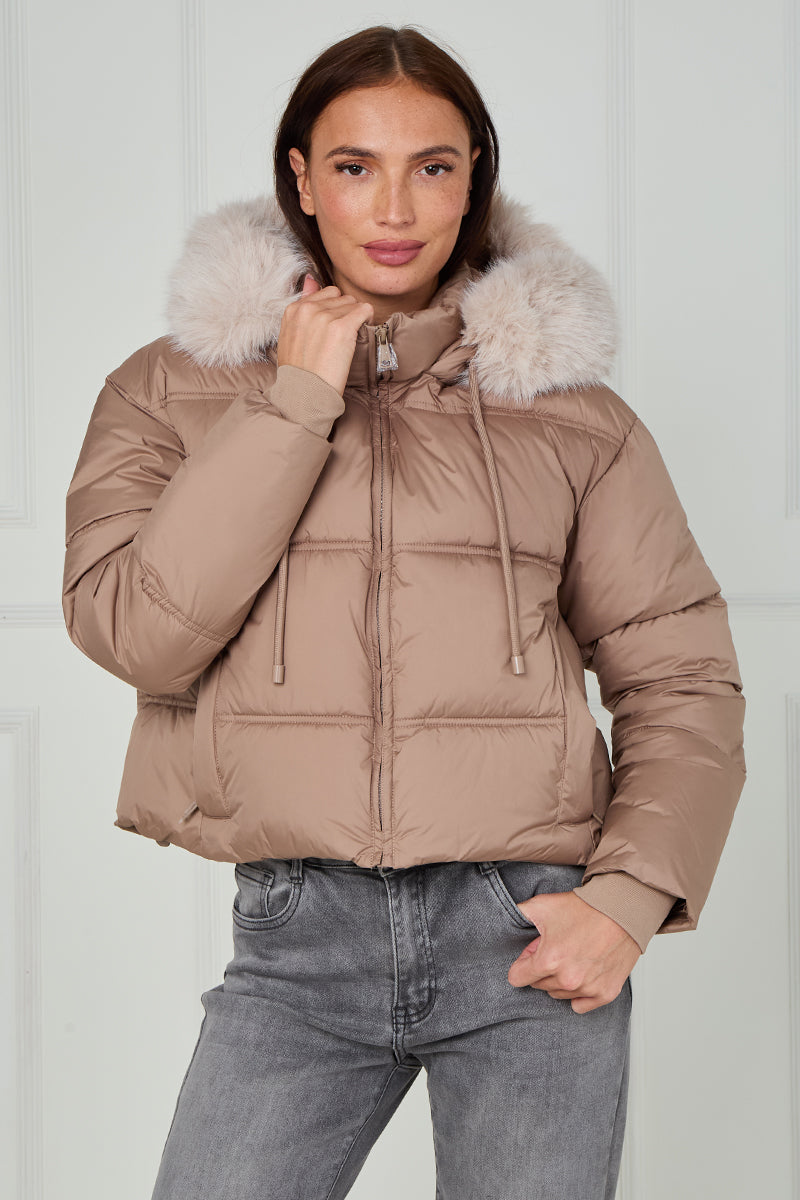 Faux Fur Hood Puffer Jacket - Ensley