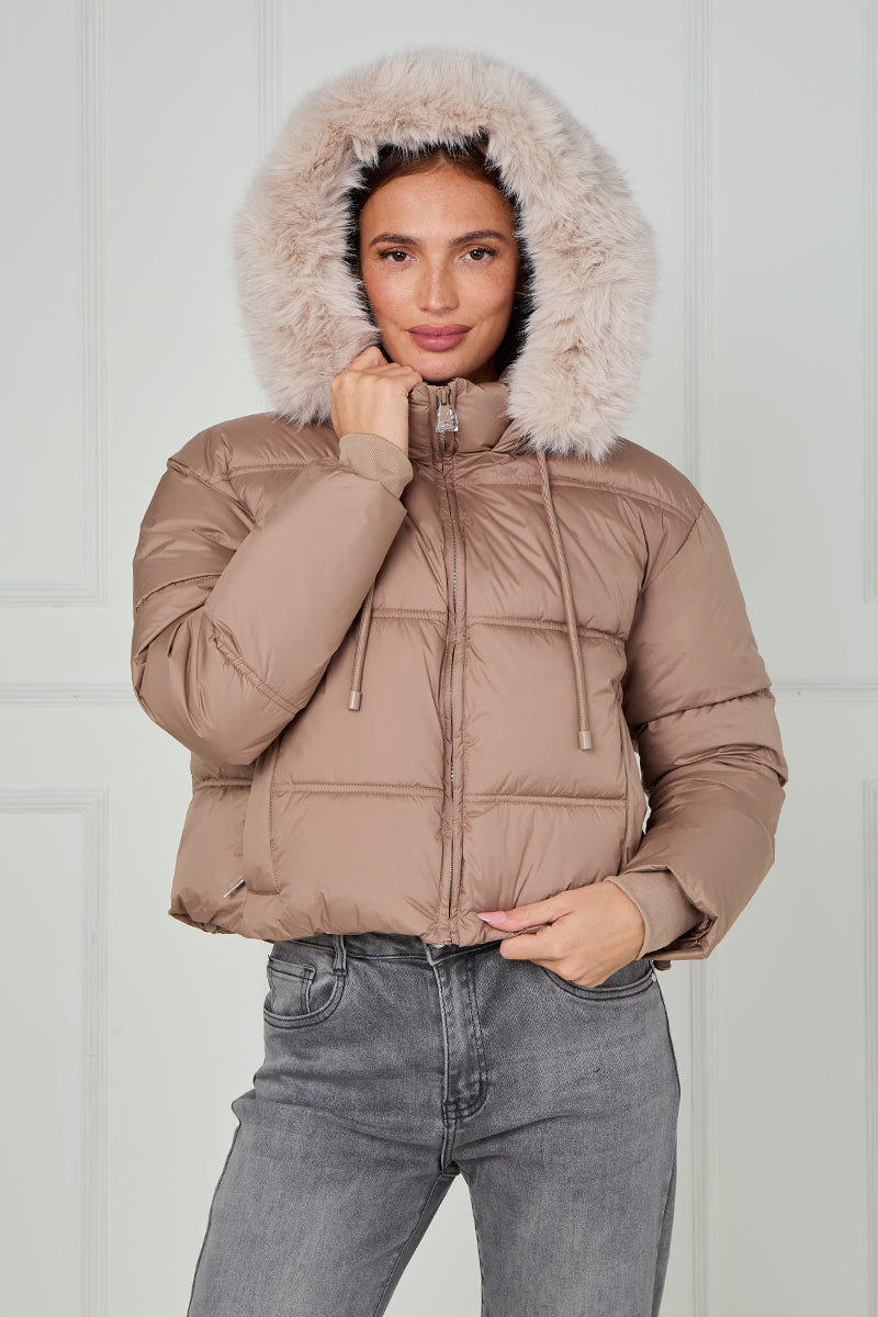 Faux Fur Hood Puffer Jacket - Ensley
