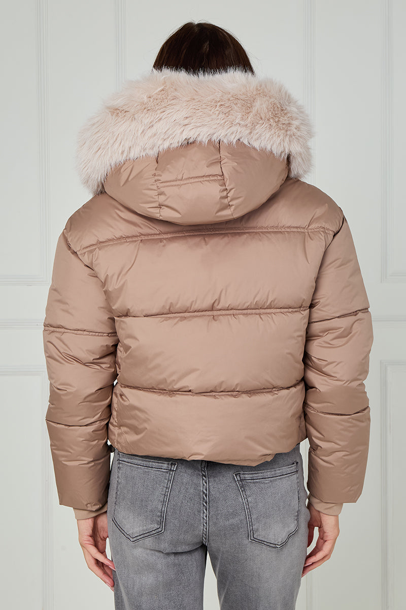Faux Fur Hood Puffer Jacket - Ensley