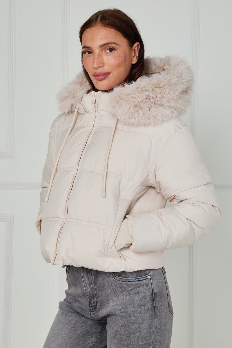Faux Fur Hood Puffer Jacket - Ensley