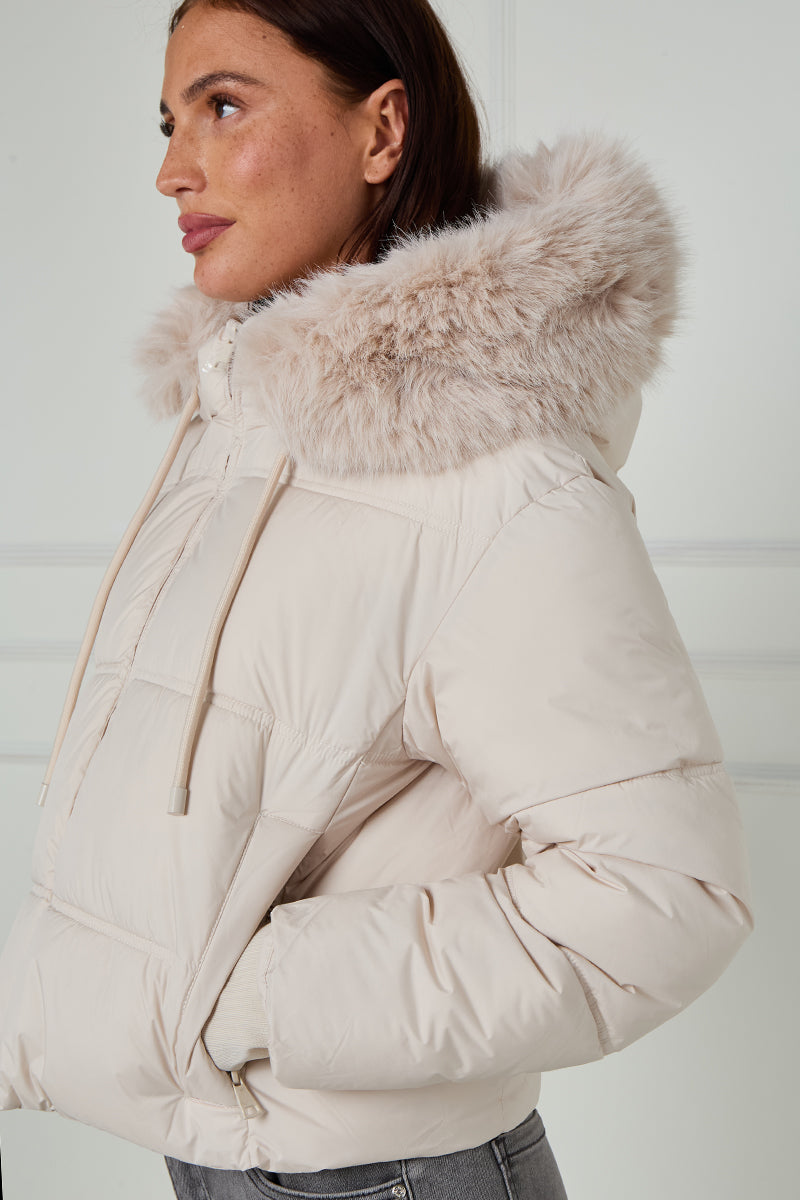 Faux Fur Hood Puffer Jacket - Ensley