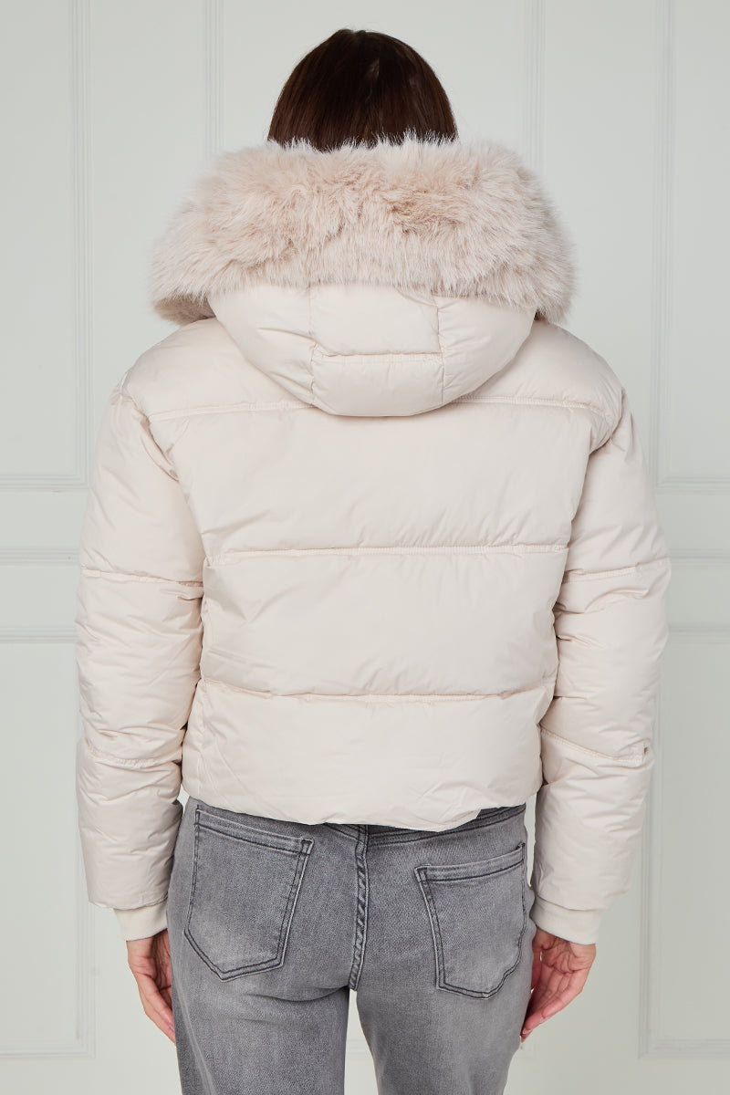 Faux Fur Hood Puffer Jacket - Ensley