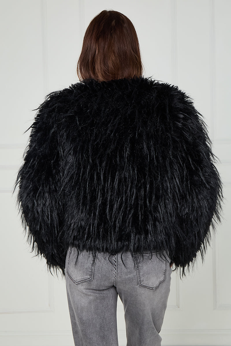 Long Hair Shaggy Fur Coat - Naya