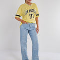Crucifix Cross Straight Leg Denim Jeans - Molly
