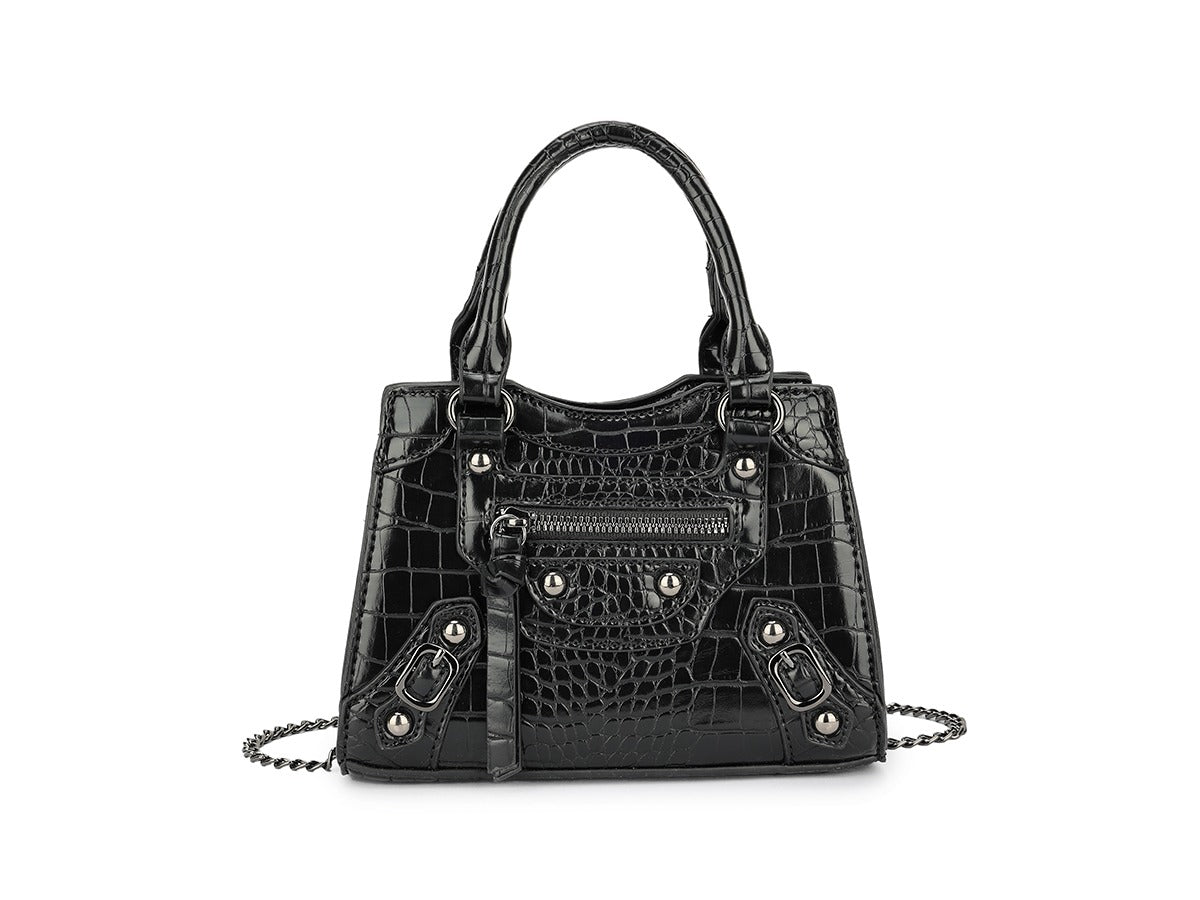 Reptile Top Handle Mini Tote Bag - Angelina - Storm Desire
