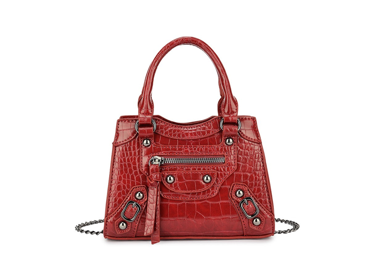 Reptile Top Handle Mini Tote Bag - Angelina - Storm Desire
