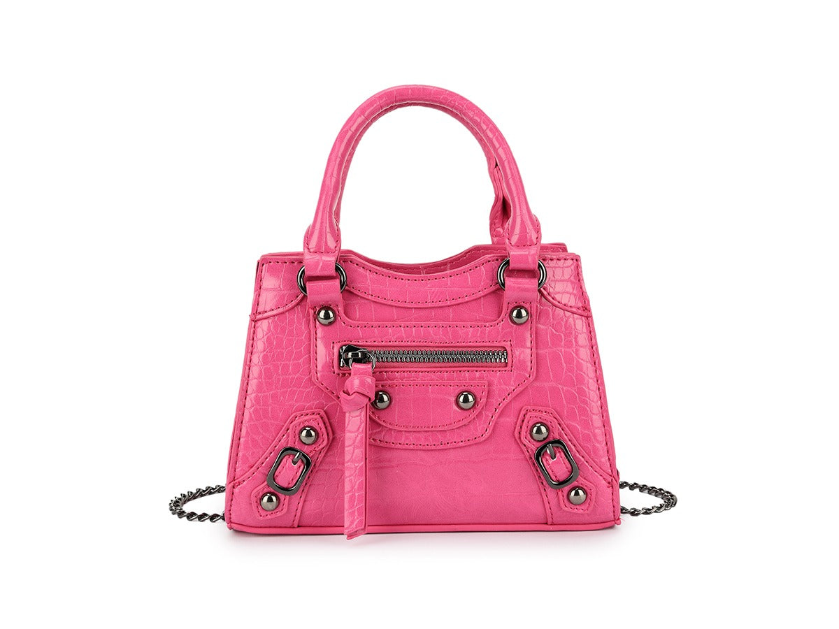 Reptile Top Handle Mini Tote Bag - Angelina - Storm Desire