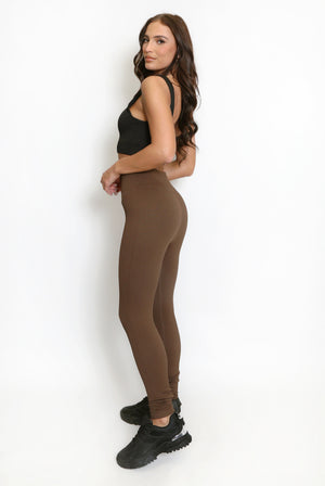 High Waist Ribbed Leggings - Della - Storm Desire