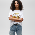 Gold Cherry Print T-Shirt - Isabella