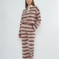 Rugby Stripe Collar Sweatshirt & Trouser Set - Sophia
