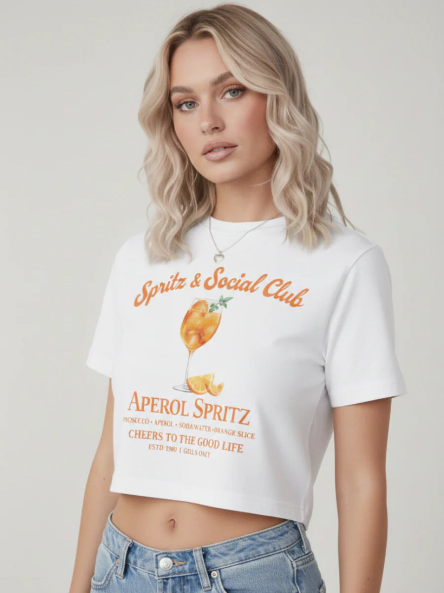 Spritz Printed Crop Top Diana